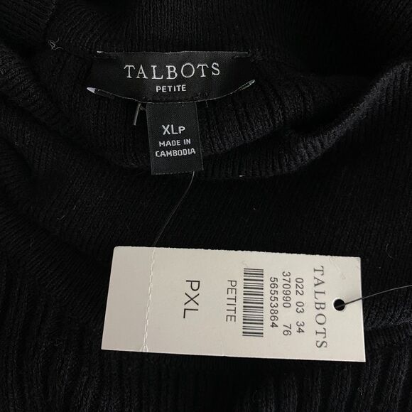 New Talbots Button Cuff Ribbed Turtleneck Sweater Women's Size XLP - Picture 3 of 8